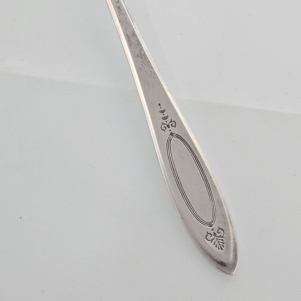 Oneida Silverplate Adam cheese Butter Knife 7.5" art deco 1917 spreader serving - Picture 4 of 6